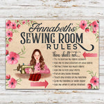 Sewing Room Custom Metal Sign Thou Shalt Not Personalized Gift