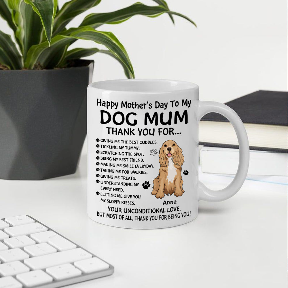 Happy Mother's Day To The Best Dog Mom Dog Lover Gift Coffee Mug