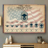 Veteran Rank Custom Poster Proudly Served Personalized Gift