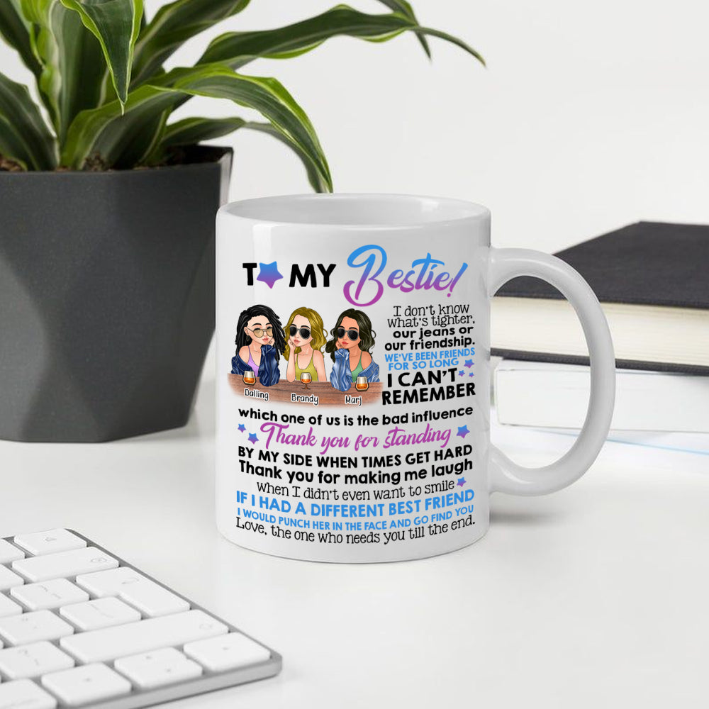 Bestie Custom Mug Which One Of Us Is The Bad Influence Personalized Best Friend Gift