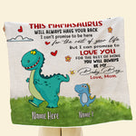 Mother Custom Blanket To My Son You Will Always Be My Baby Boy Mamasaurus Personalized Gift