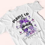 Veteran Custom Shirt Purple Up For Military Kids Personalized Gift