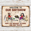 Dog Custom Metal Sign Welcome To Our Shitshow Personalized Gift