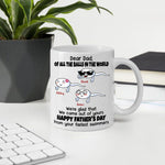 Dad Custom Mug All The Balls I'm Glad Came Out Of Yours Funny Father's Day Personalized Gift