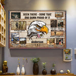 Veteran Custom Poster Military Base and Time Personalized Gift