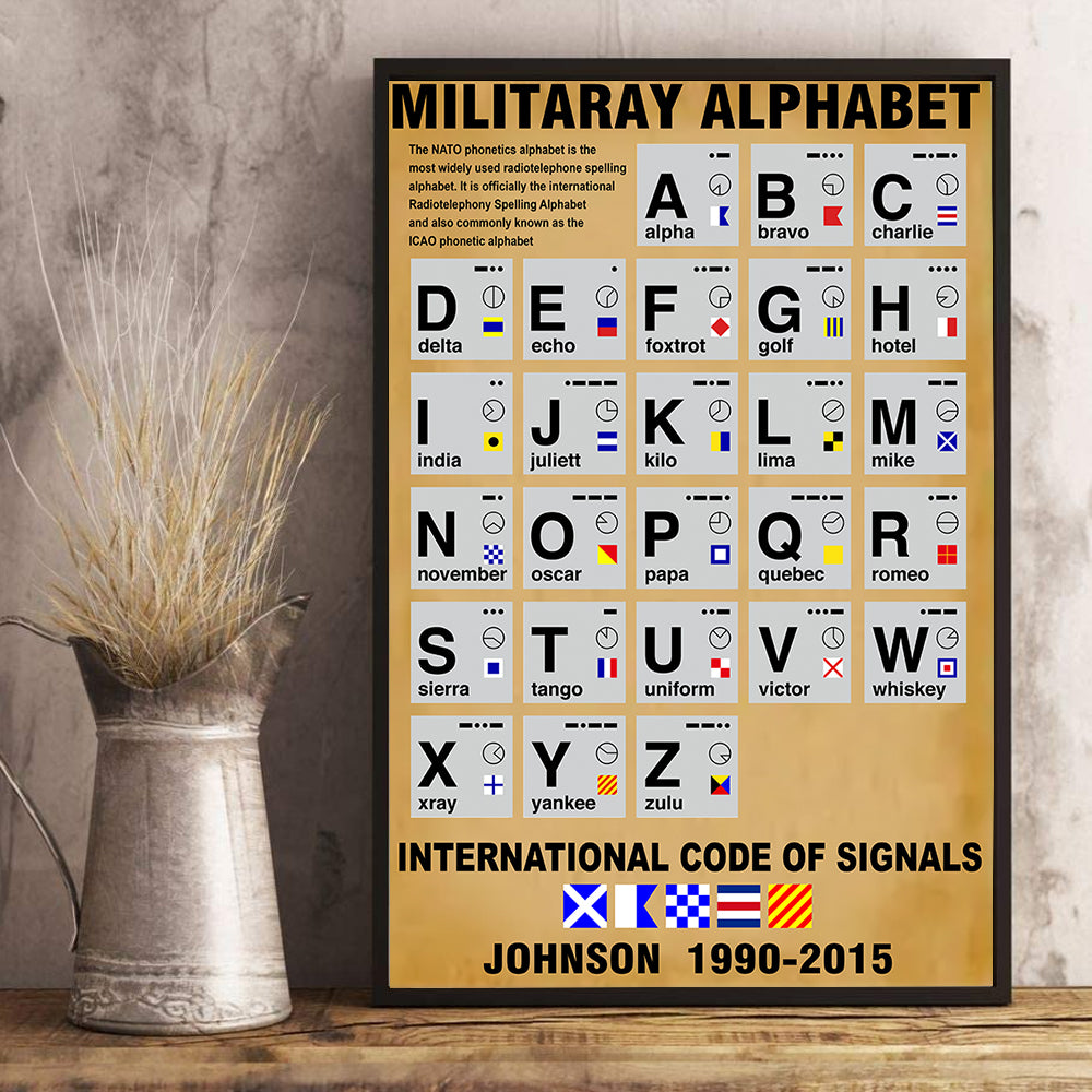 Veteran Custom NATO Alphabet Personalized Gift