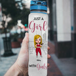 Gym Custom Tracker Bottle A Girl With Goals God Says I Am Personalized Gift