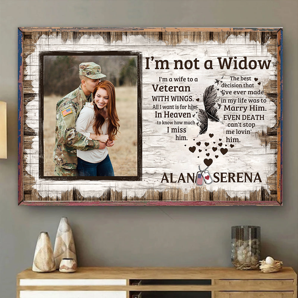 Veteran Custom Poster I'm Not A Widow Personalized Gift for Memorial Day