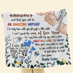 First Mother's Day Custom Blanket Grandma Told Me That You Are Awesome Mommy Personalized Gift