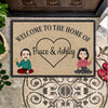 Couple Custom Doormat Welcome To The Home Personalized Gift