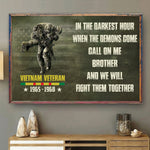 Vietnam Veteran Custom Poster Call On Me Brother Personalized Gift