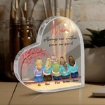 Mother Daughter Custom Heart Shaped Acrylic Plaque Always My Mother Forever My Friend Personalized Gift