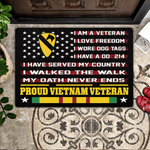 Vietnam Veteran Custom Doormat I Walked The Walk Personalized Gift