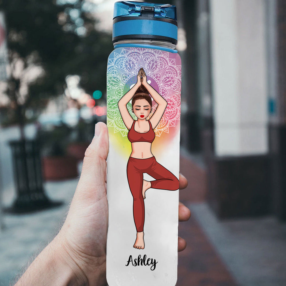 Yoga Custom Tracker Bottle I Am Divine Creative Safe Personalized Gift