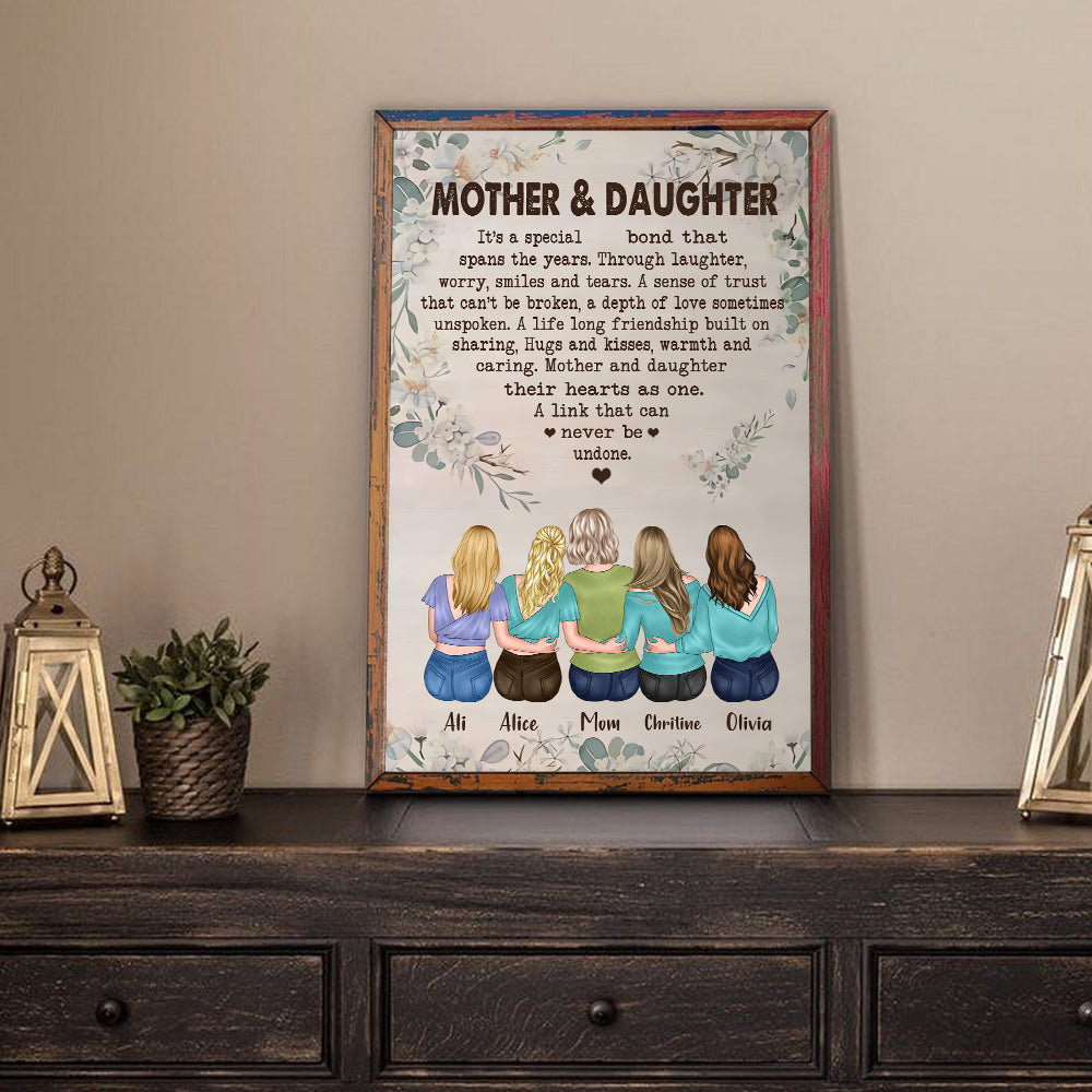 Mother Daughter Custom Poster A Link Never Be Undone Personalized Gift