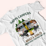 Camping Couple Custom Shirt Happy Camper Adventuring Together Since Personalized Gift