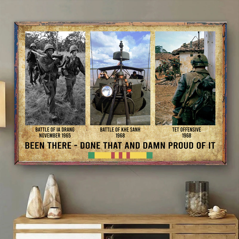 Vietnam Veteran Custom Poster Been There Done That and Damn Proud Of It Personalized Gift