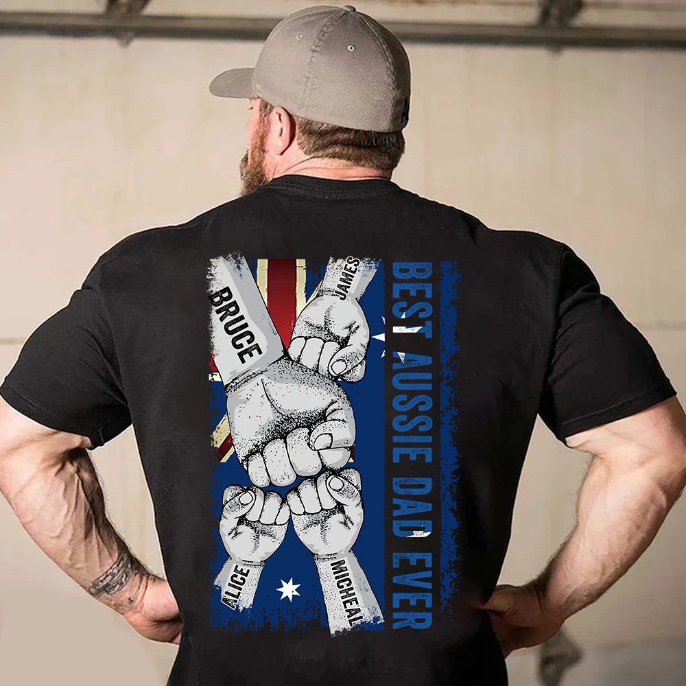 Australia Father s Day Custom Shirt Best Aussie Dad Ever
