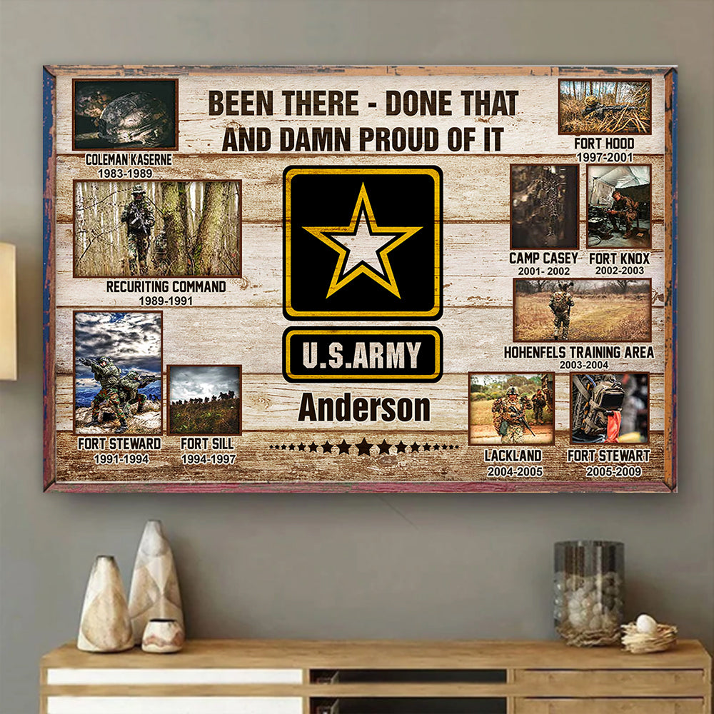 Veteran Custom Poster Miltary Unit and Base Personalized Gift