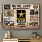 Veteran Custom Poster Miltary Unit and Base Personalized Gift
