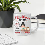 Cat Custom Mug A Woman Once Said I'm Getting A Cat And Lived Happily Ever After Personalized Gift