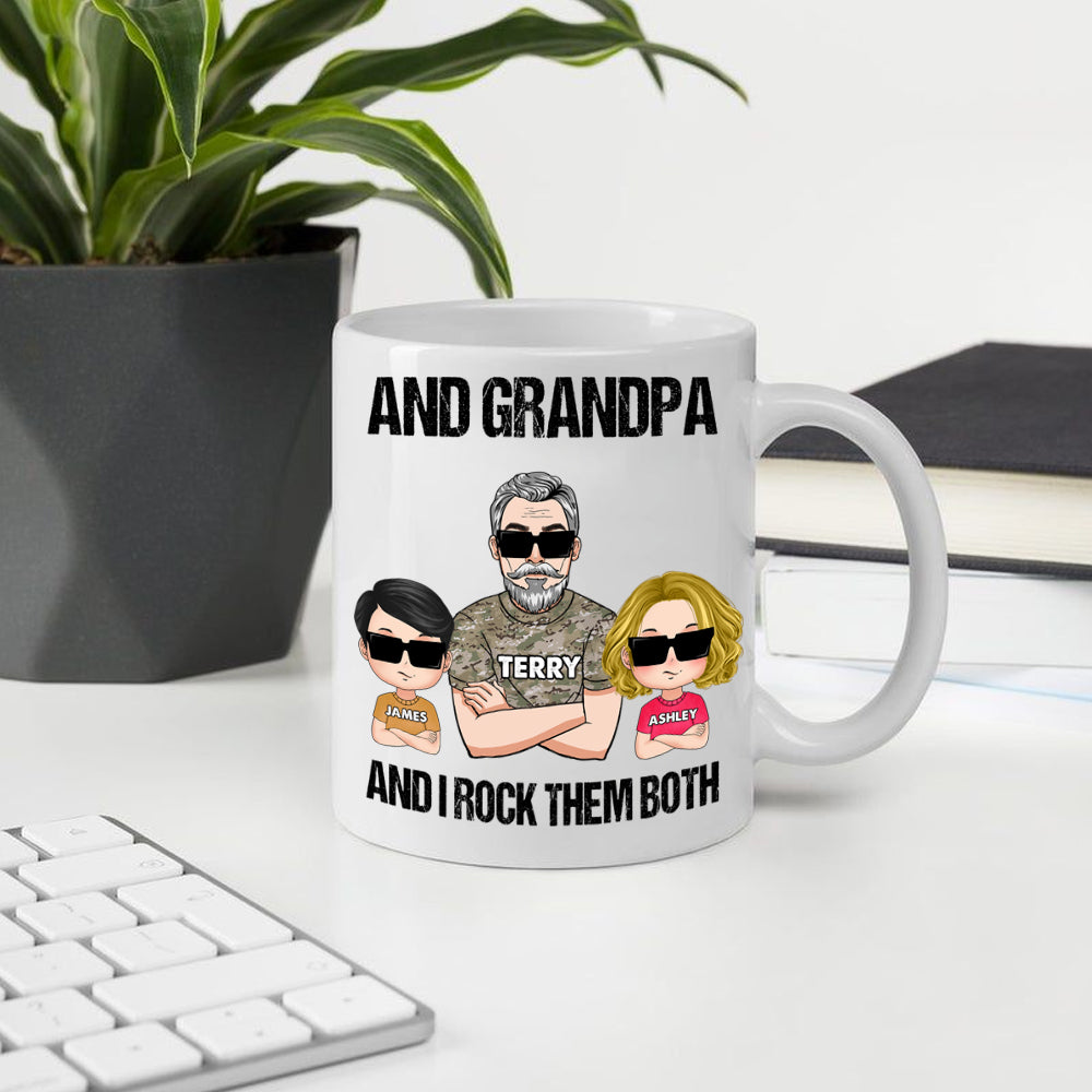 Veteran Custom Mug I Have Two Tittles Veteran And Grandpa Personalized Gift