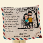 Couple Custom Blanket The Gift I Cherish Is You Personalized Anniversary Gift For Him Her