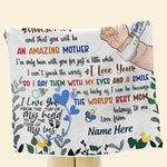 First Mother's Day Custom Blanket Grandma Told Me That You Are Awesome Mommy Personalized Gift