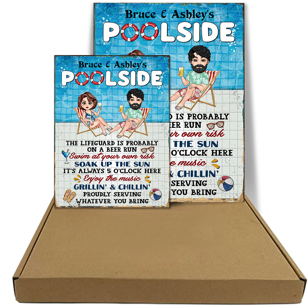 Pool Custom Metal Sign Family Pool Rule Funny Personalized Gift