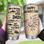 Fishing Custom Tumbler Holy Mackerel You're One Great Dad No Trout Happy Father's Day Personalized Gift