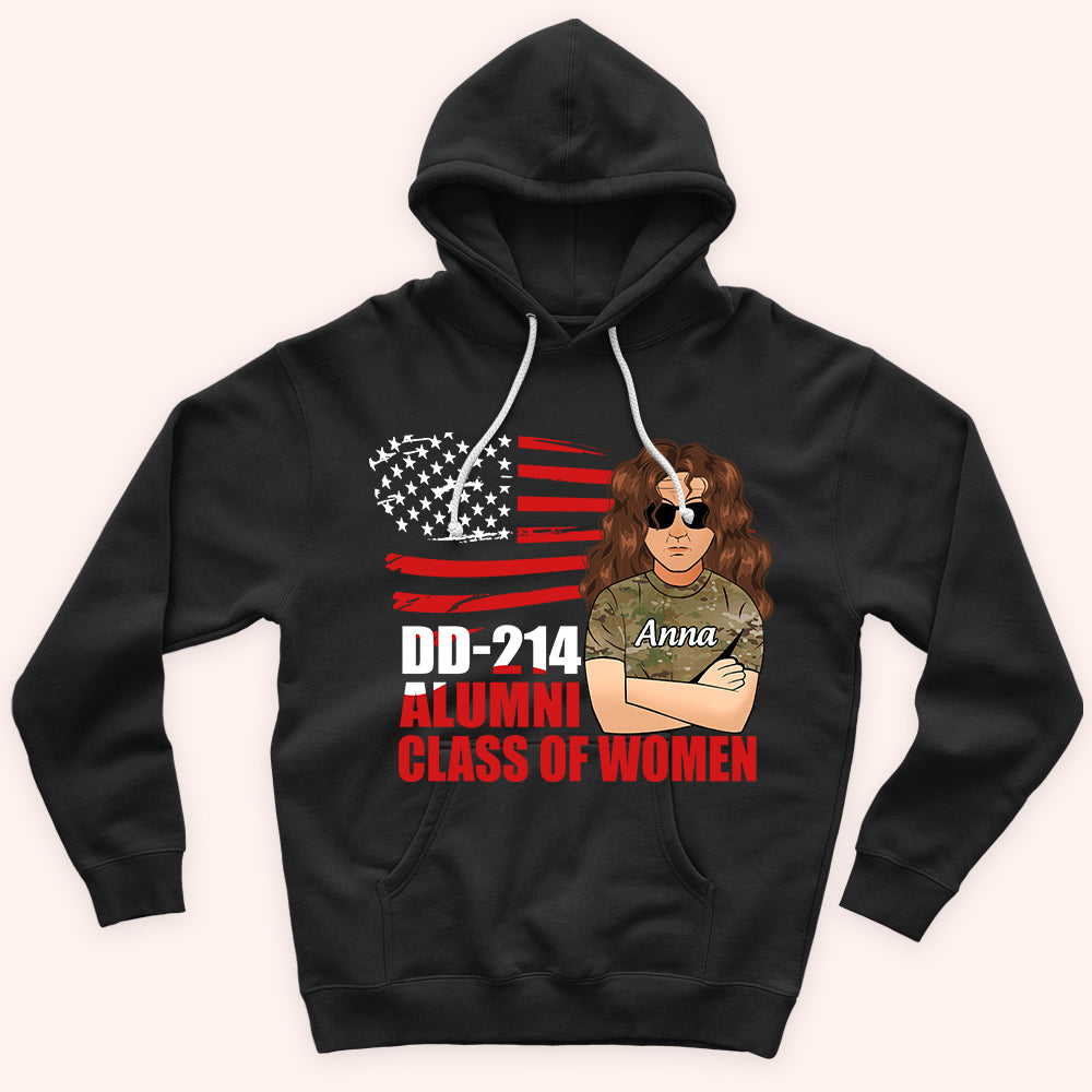 Female Veteran Custom Shirt DD-214 ALumni Class Of Women Personalized Gift