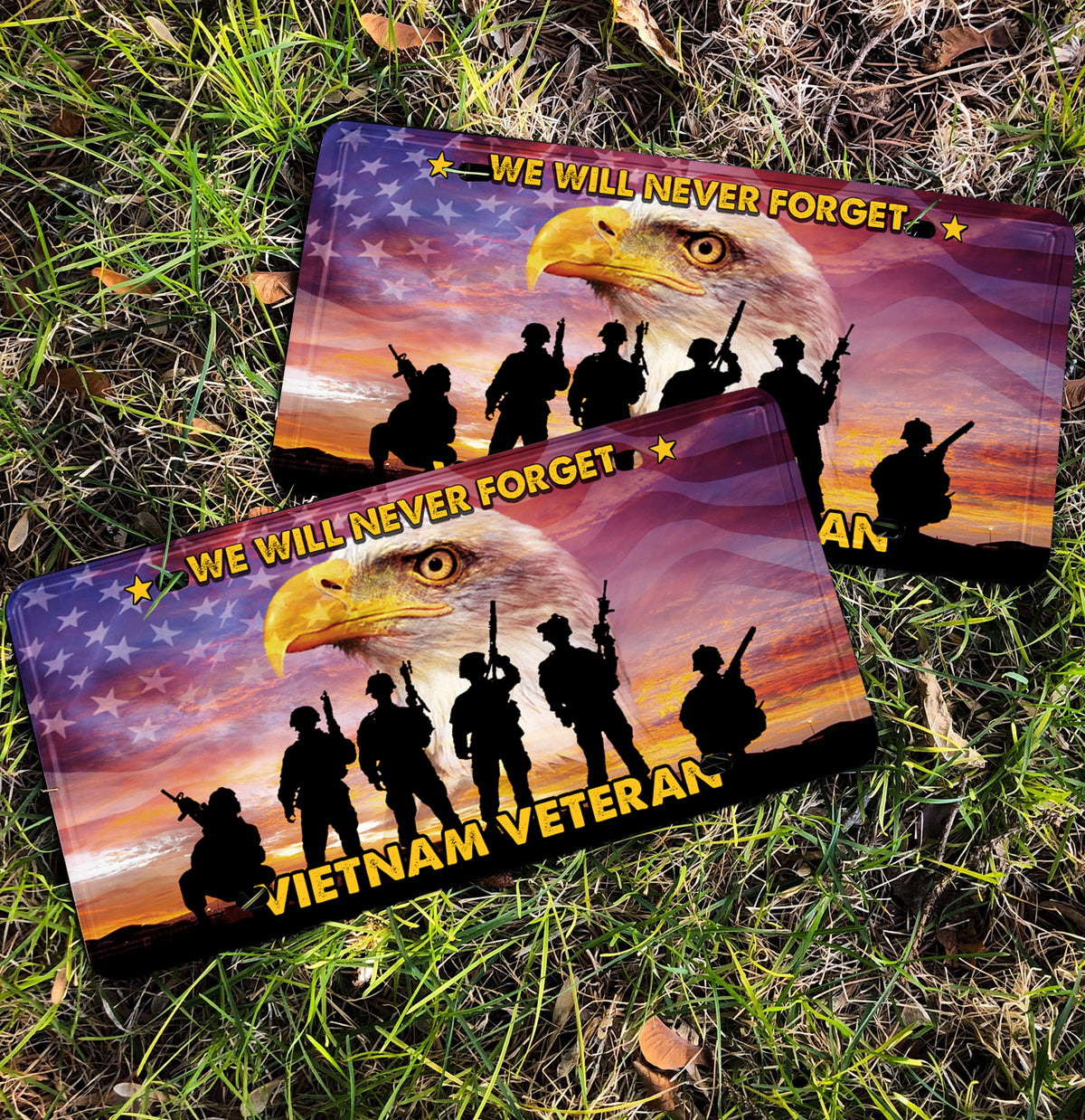 Veteran Custom Car License Plate We Will Never Forget Personalized Gift