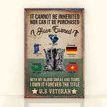 Veteran Custom Poster It Cannot Be Inherited Forever The Title Veteran Personalized Gift