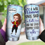 Retired Custom Tumbler Wise Woman Said I'm Outta Here And Lived Happily Ever After Personalized Retirement Gift