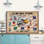 Veteran Custom Poster Duty Honor Country Personalized Gift