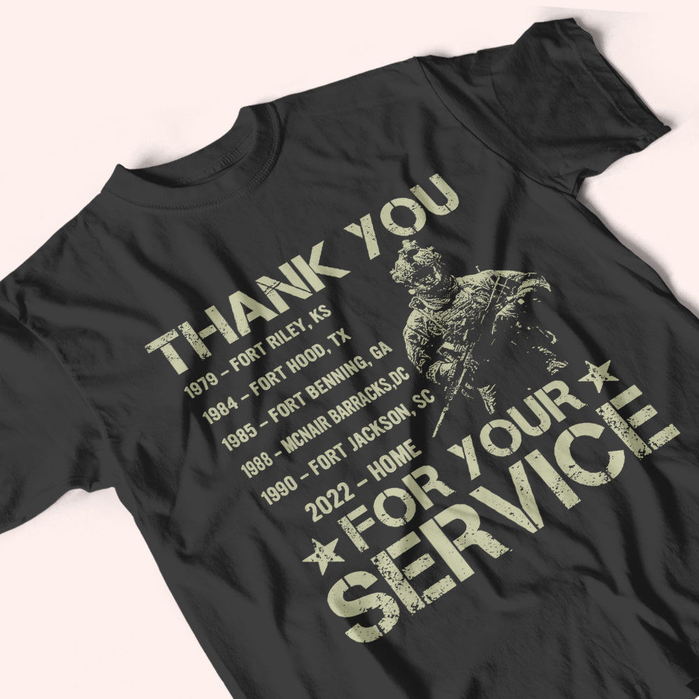 Veteran Custom Shirt Thank You For Your Service Personalized Gift