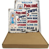 Pool Custom Metal Sign Lifeguard Gone On A Beer Break Personalized Gift