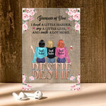 Bestie Custom Acrylic Plaque Because Of You I Laugh A Little Harder Smile A Lot More Personalized Best Friend Gift