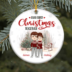 Couple Custom Ornament First Christmas Together Personalized Gift