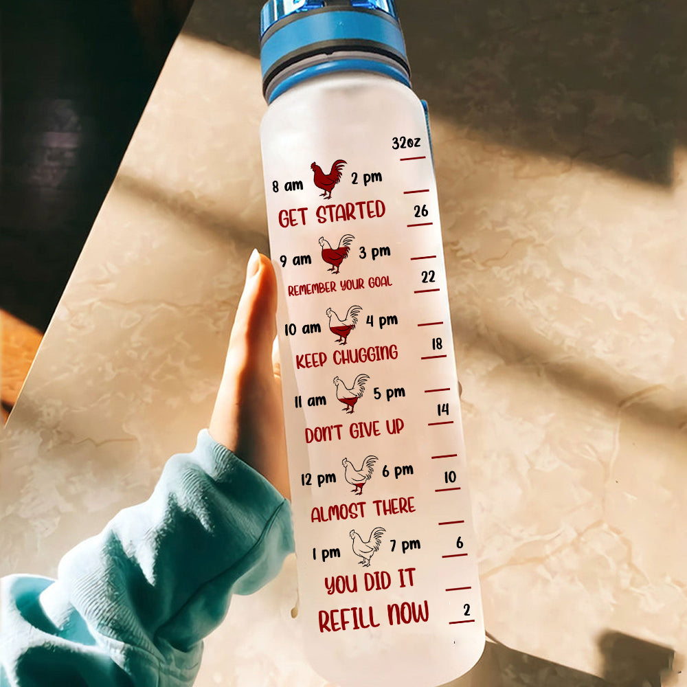 Chicken Lady Custom Tracker Bottle Personalized Gift