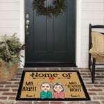 Couple Custom Doormat Home Of Mr Right And Mrs Always Right Personalized Family Gift