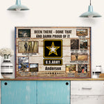 Veteran Custom Poster Miltary Unit and Base Personalized Gift