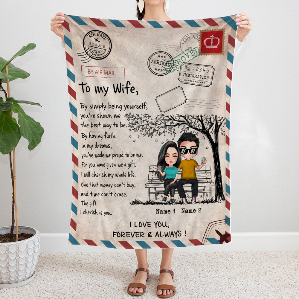 Couple Custom Blanket The Gift I Cherish Is You Personalized Anniversary Gift For Him Her