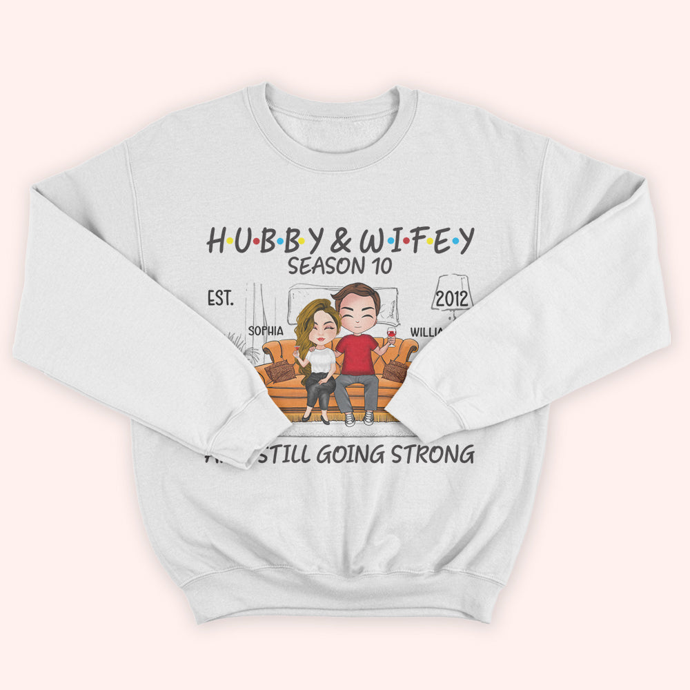 Married Couple Custom Shirt Hubby Wifey Still Going Strong Personalized Gift