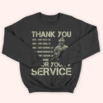 Veteran Custom Shirt Thank You For Your Service Personalized Gift
