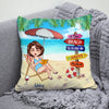 Book Lover Custom Pillow The Beach Is My Happy Place Personalized Gift