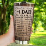 Dad Custom Tumbler Man Myth Legend Nutrition Facts Personalized Gift