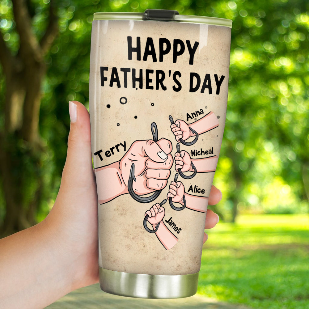 Fishing Custom Tumbler Holy Mackerel You're One Great Dad No Trout Happy Father's Day Personalized Gift