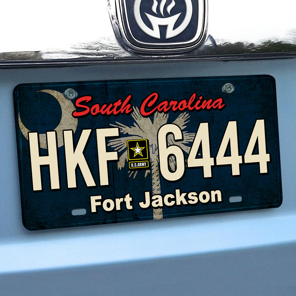 Veteran Custom Car License Plate Military Base Personalized Gift