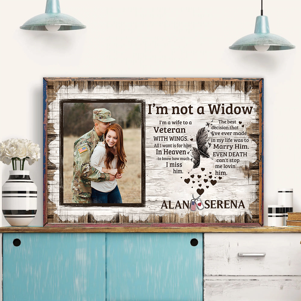 Veteran Custom Poster I'm Not A Widow Personalized Gift for Memorial Day